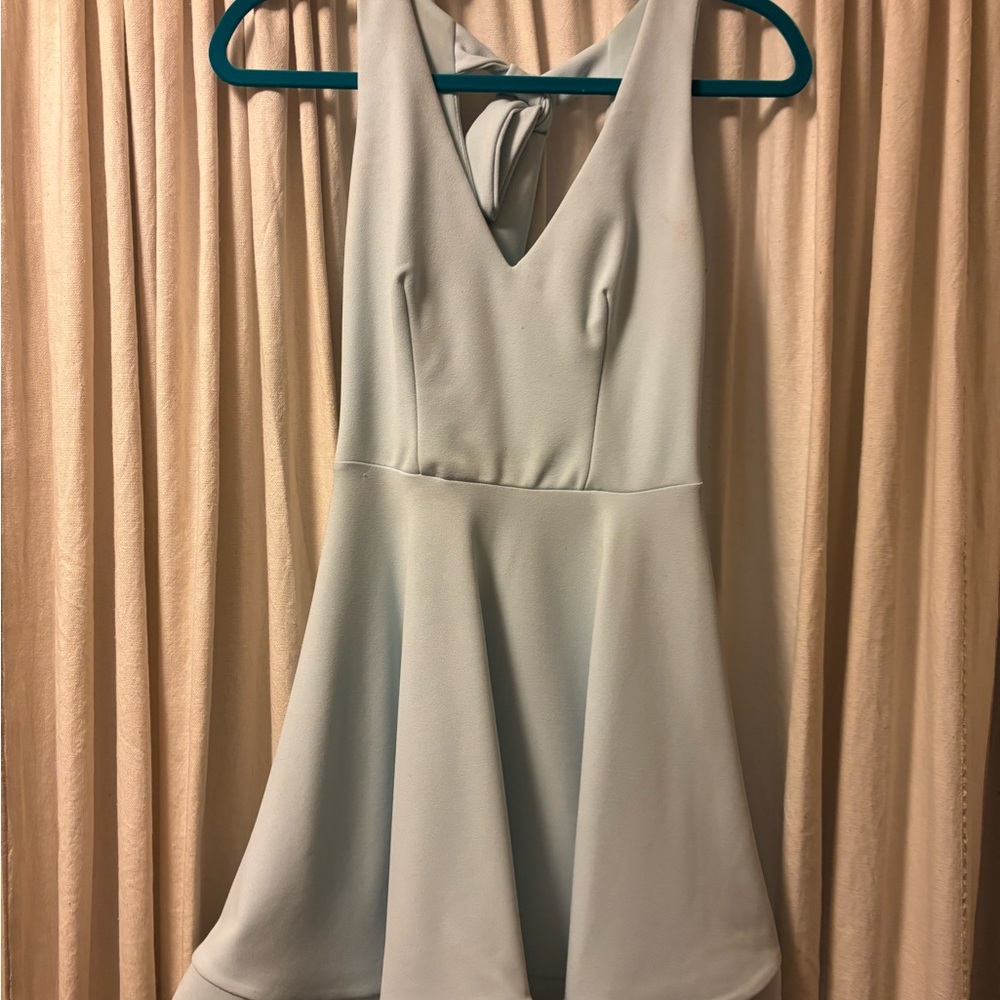Light Blue Halter Dress